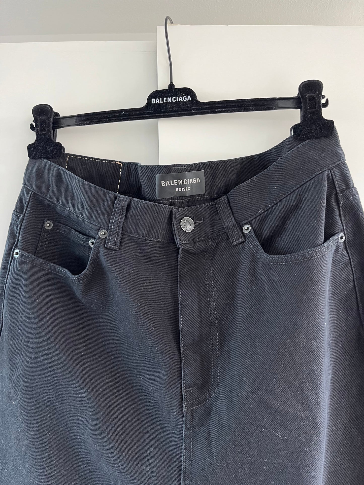 Balenciaga FW22 Black Flared Denim