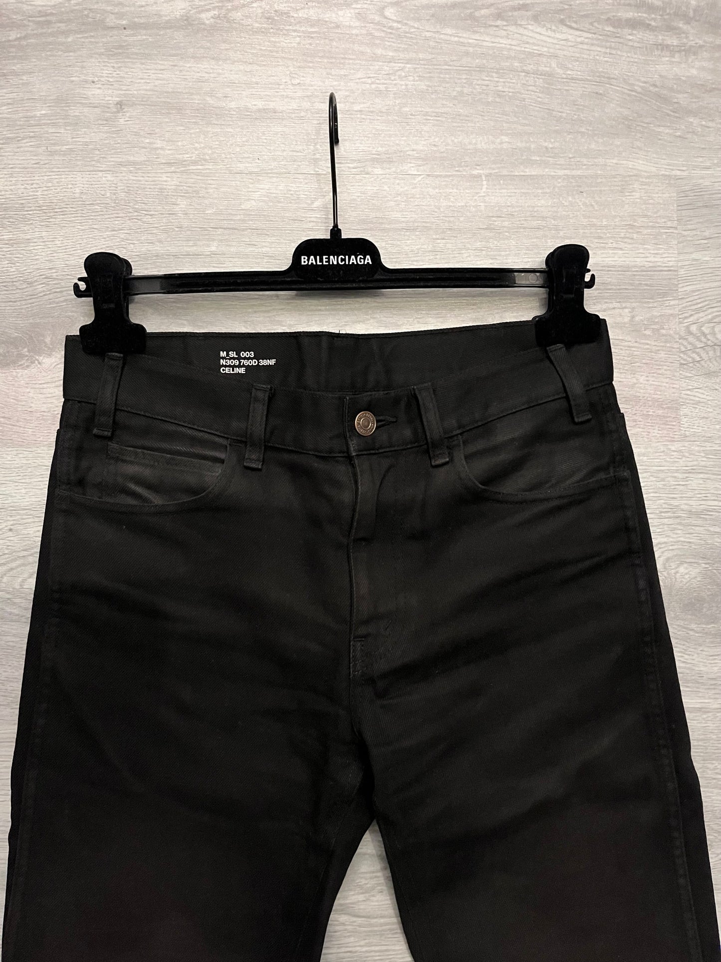 Celine SS20 Slim Black Raw Denim