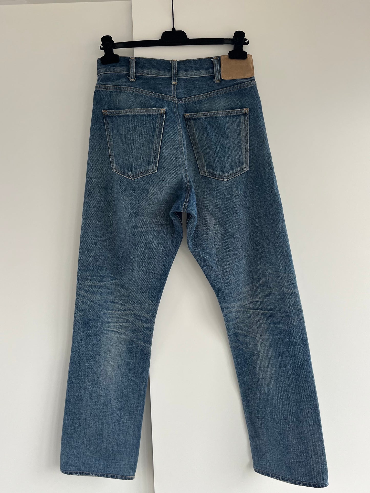 Celine SS20 Wide Leg Union Wash Uniform Denim