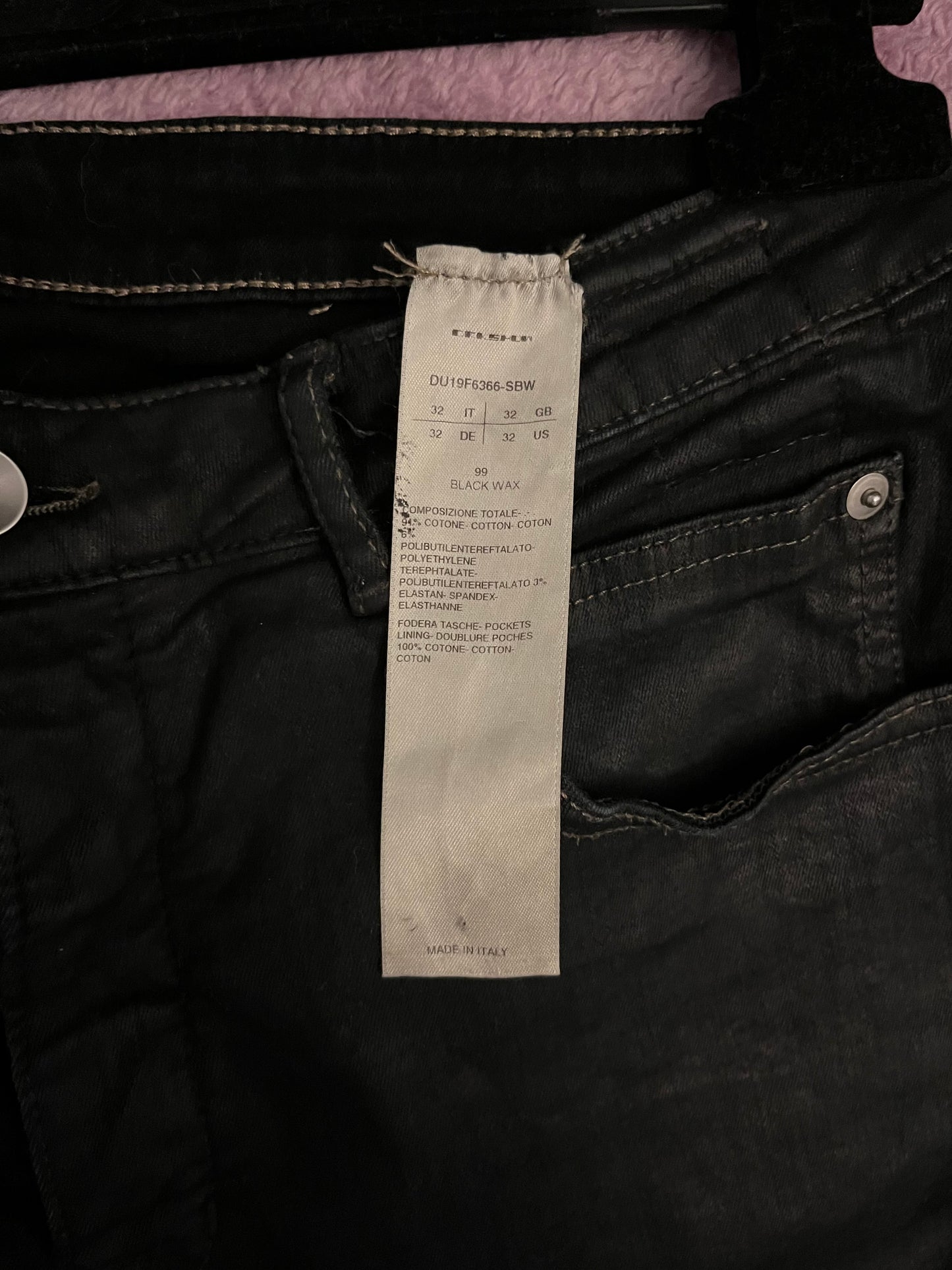 Rick Owens DRKSHDW Detroit Cut Waxed Denim