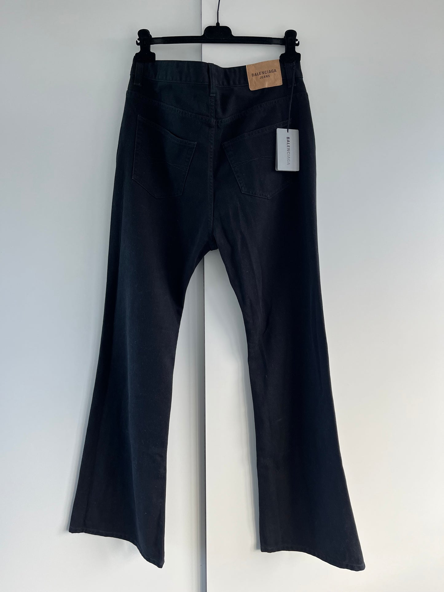 Balenciaga FW22 Black Flared Denim