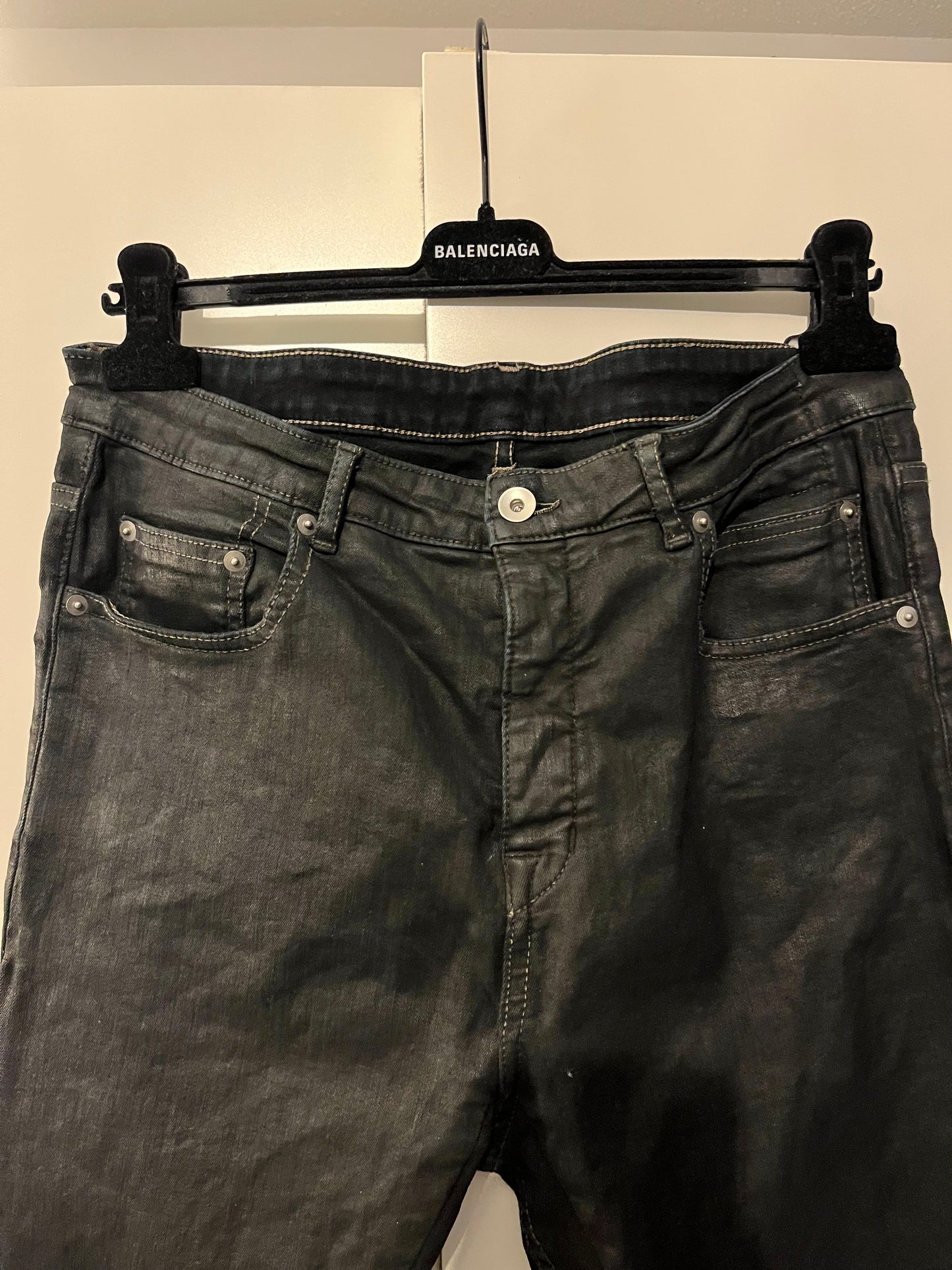 Rick Owens DRKSHDW Detroit Cut Waxed Denim